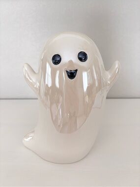 Iridescent Happy Ghost Ceramic 10” NWT